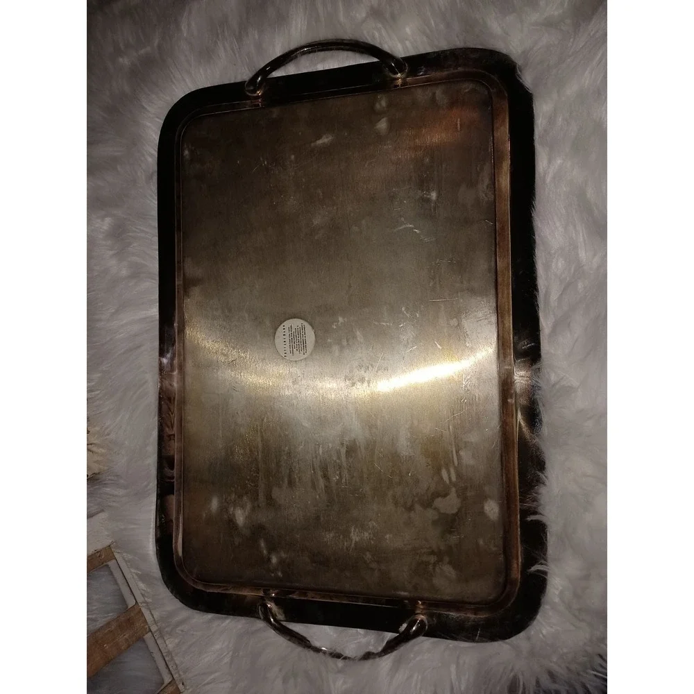 Pottery Barn large Silver Plate tray